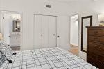 King bed and private bathroom